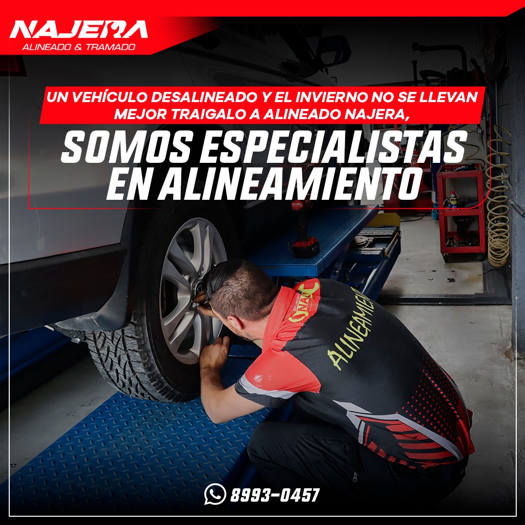 Alineado y Tramado Nájera: ¡Despídete del Desgaste Excesivo en las Llantas Traseras!