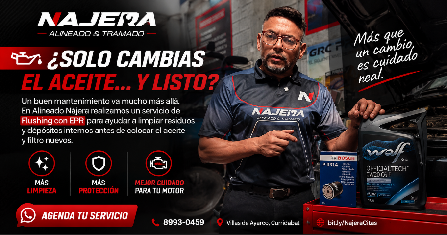 Najera El Flushing cambio de aceite